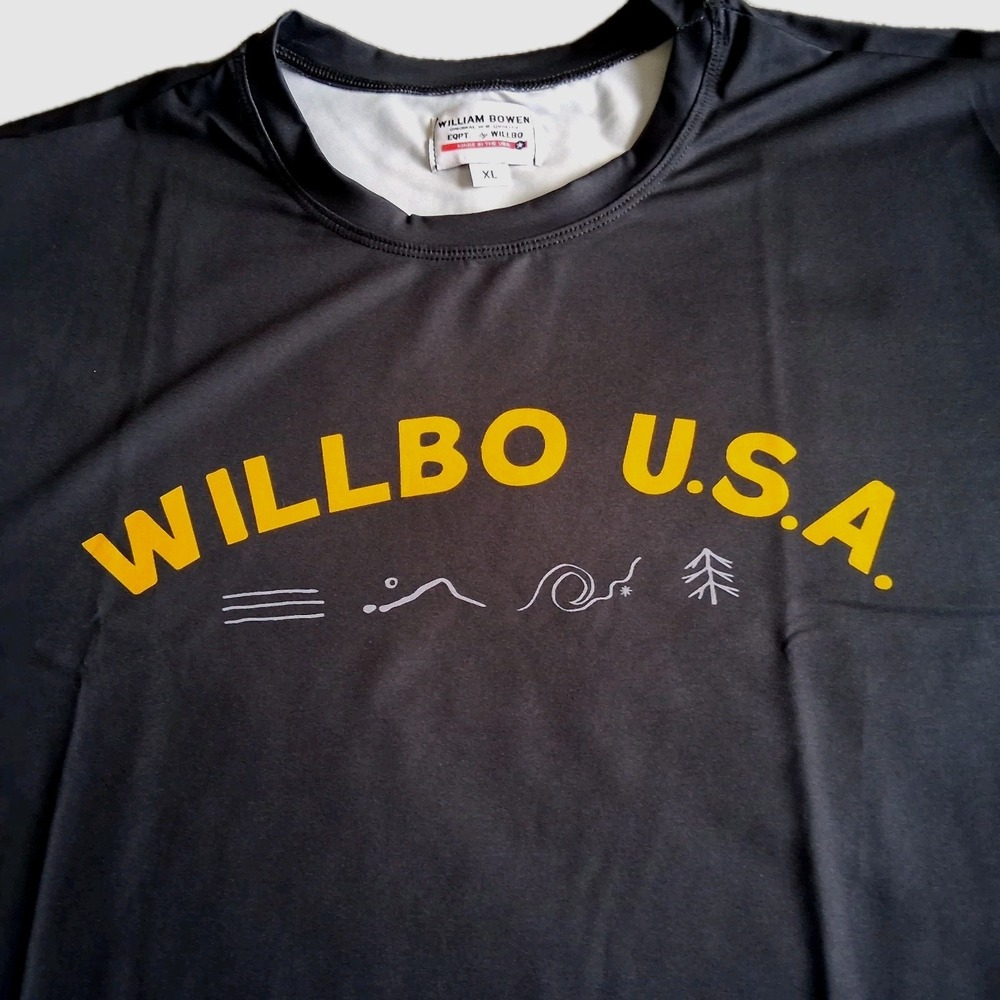 WillBo T Shirt Men's XL Field Court Water Trail Performance Stretch Made in USA